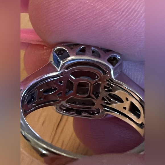 LeVian 14k Chocolate Diamonds Sea Blue Aquamarine Diamond Ring Size 7 - Picture 4 of 12